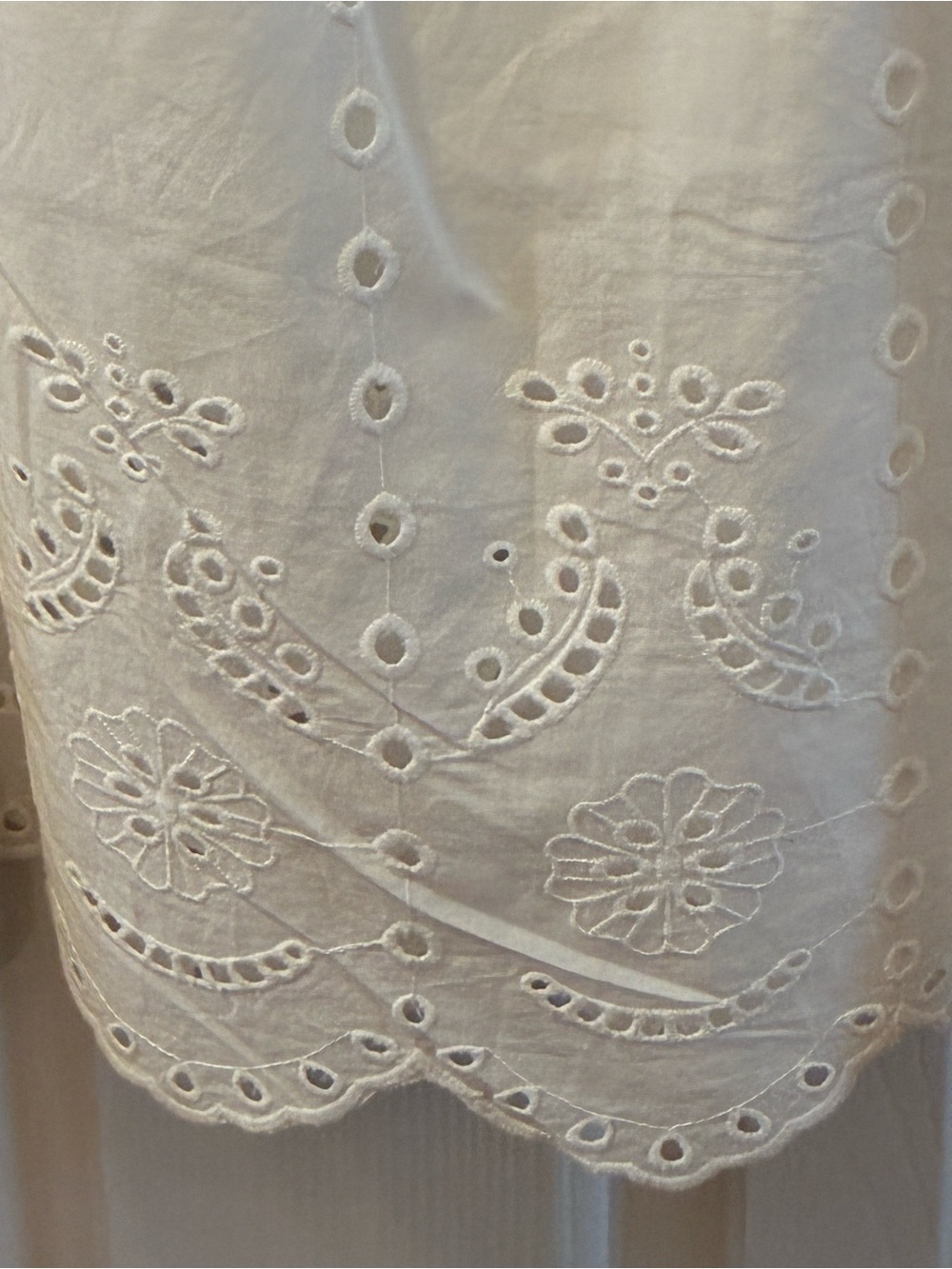 Elegant White Eyelet Cotton Maxi Dress & Lining Garden Party Wedding. Size 3X - Picture 6 of 13